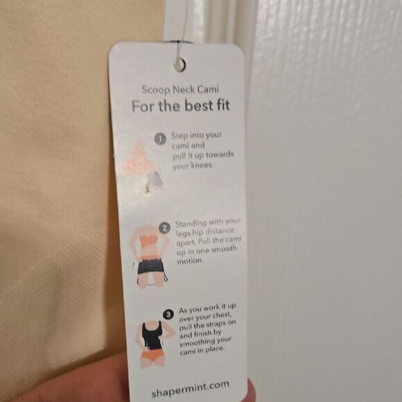 Shapermint Cream Fitted Camisole Top - Picture 4 of 6